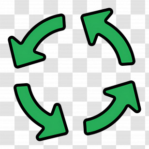 Circular Arrow - Recycling Symbol With Circular Arrows Transparent PNG