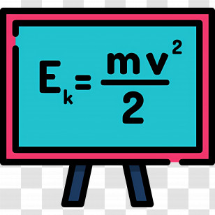 Formula - Kinetic Energy Formula On Blackboard Transparent PNG