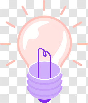 Icon - Light Bulb With Glowing Effect Transparent PNG
