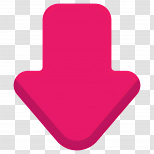 Down Arrow - Red Downward Arrow Symbol In Flat Design Transparent PNG