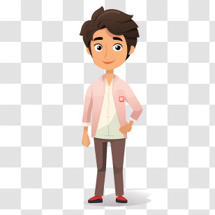 Toca Life World Character - Cartoon Boy In Casual Outfit Transparent PNG