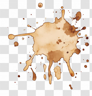 Coffee Stain - Brown Coffee Stain Splash Design Transparent PNG