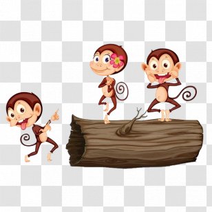 Three Wise Monkeys Illustration - Photography - Naughty Monkey Transparent PNG