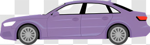 Icon - Stylish Purple Sedan Car Illustration Transparent PNG