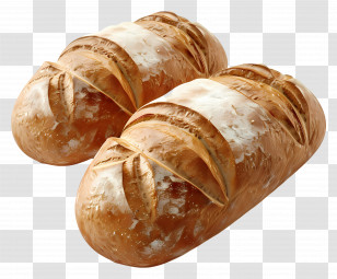 Whole Wheat Bread - Loafs Of Freshly Baked Bread With Crispy Crust Transparent PNG