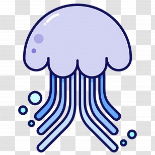 Jellyfish - Cute Jellyfish Illustration Transparent PNG