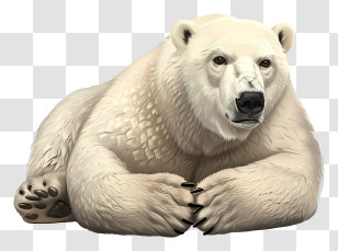 International Polar Bear Day - Lying Polar Bear Transparent PNG