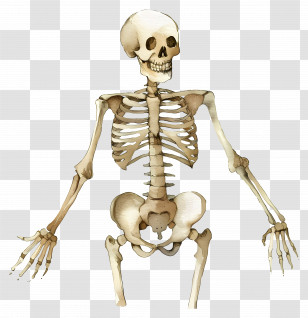Skeleton - Human Skeleton Anatomy Illustration Transparent PNG
