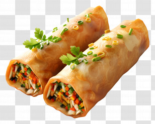 Spring Rolls - Crispy Vegetable Spring Rolls Transparent PNG