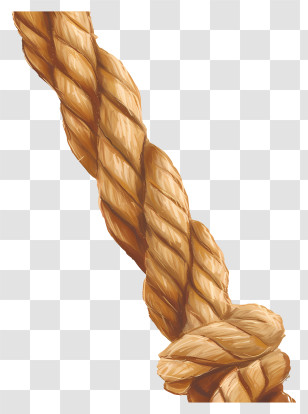 Rope - Twisted Rope With Knot Transparent PNG