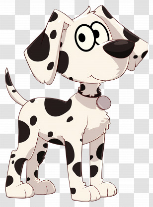 Dalmatian Dog - Cute Dalmatian Dog Cartoon Illustration Transparent PNG