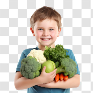 Vegetable
 - Smiling Boy Holding Vegetables Transparent PNG