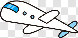 Icon - Cartoon Airplane Illustration Transparent PNG