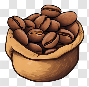 Roasted Coffee Beans - Bag Of Coffee Beans Transparent PNG