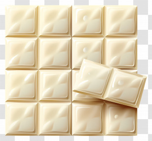 Milky Bar - White Chocolate Bar With Squares Transparent PNG