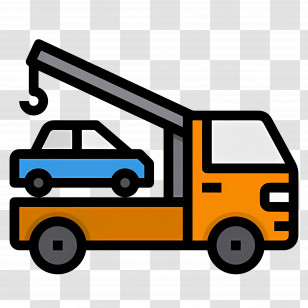 Tow Truck - Tow Truck With Car Transparent PNG