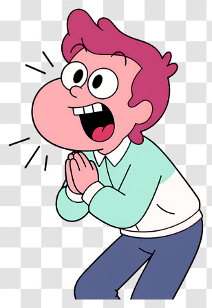Prince Gumball - Pink-haired Boy Pleading Cartoon Transparent PNG