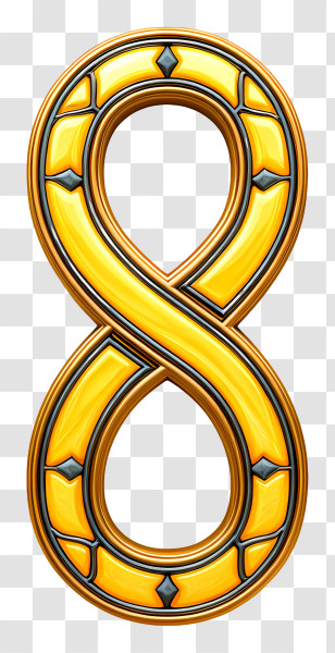 Infinity Symbol - Golden Number Eight Transparent PNG