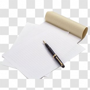 Paper Pen - Exercise Book - Write A Composition, Pen, Piece Of Transparent PNG