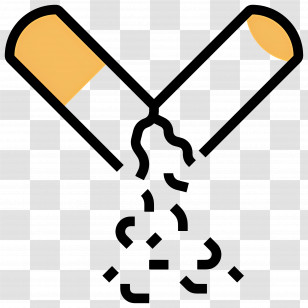 No Smoking - Broken Cigarette Symbol For No Smoking Transparent PNG