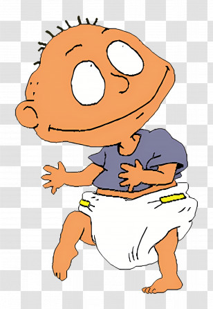 Tommy Pickles - Cartoon Baby In Diaper Transparent PNG
