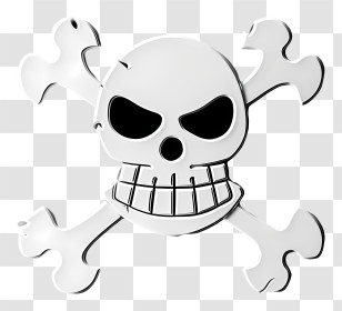 One Piece Jolly Roger - Skull And Crossbones Symbol Transparent PNG