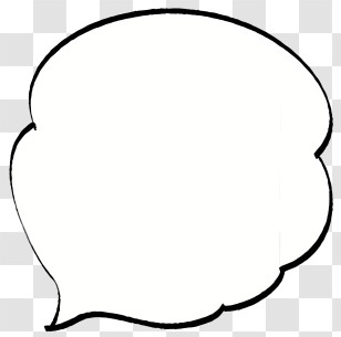 Text Box - Blank Speech Bubble Outline For Communication Design Transparent PNG