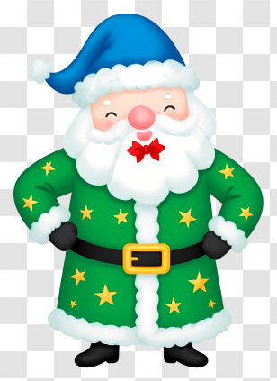 Christmas Santa Claus - Santa Claus In Green Outfit Transparent PNG