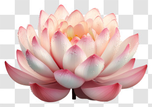 Pastel Lotus Flower - Pink Lotus Flower Illustration Transparent PNG