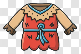 Red And Blue Dress - Red Robe With Blue Belt Transparent PNG