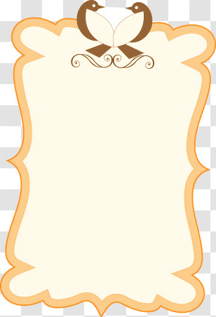 Speech Balloon - Blank Decorative Frame Design For Cards Transparent PNG