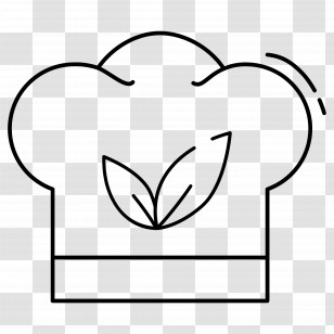 Chef Hat - Chef Hat With Leaves Icon Transparent PNG