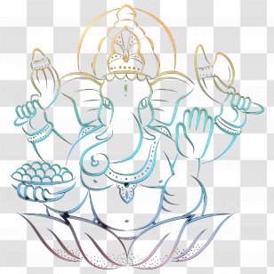 Ganesha Ganesh Chaturthi Hinduism Om - Symmetry Transparent PNG