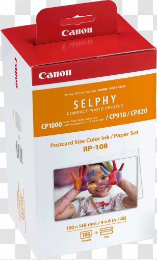 Canon RP-108 Color Ink Paper Set SELPHY CP1300 Cartridge - Printer Transparent PNG