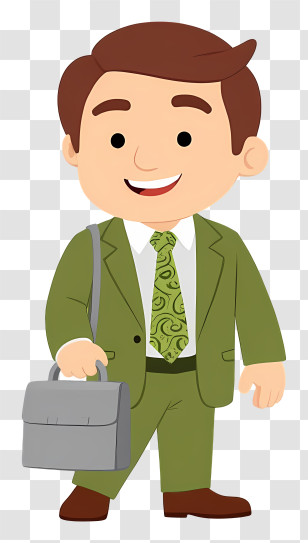 Businessman Holding Briefcase - Businessman With Briefcase Transparent PNG