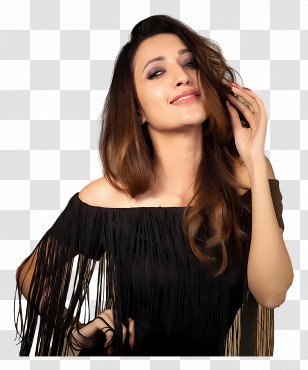 Neha Shetty - Stylish Woman In Fringe Dress Transparent PNG