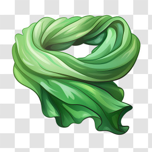 Scarf Day - Green Scarf Illustration Transparent PNG