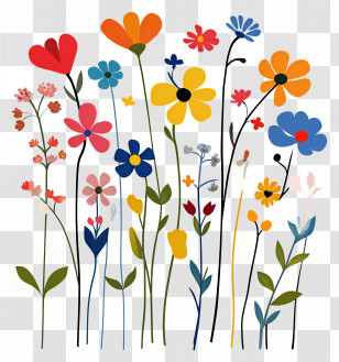 Blooming Flowers - Colorful Flowers In Bloom Transparent PNG