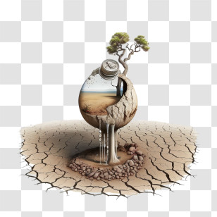 World Day To Combat Desertification
 - Light Bulb With Tree On Dry Land Transparent PNG