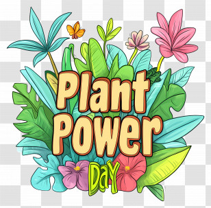World Plant Power Day - Plant Power Day Illustration Transparent PNG