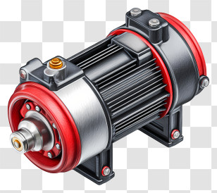 Automotive Starter Motor - Industrial Motor Illustration Transparent PNG