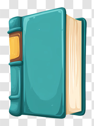 Teal Book Icon - Classic Book With Teal Cover Transparent PNG