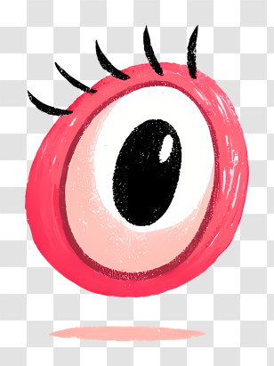 Cartoon Eye - Pink Eye Cartoon Illustration Transparent PNG