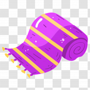 Beach Mat - Purple Magic Carpet Illustration Transparent PNG