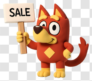 Dog Holding Sale Sign - Red Dog With Sale Sign Transparent PNG