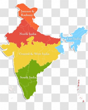 States And Territories Of India Blank Map Mapa Polityczna Black White