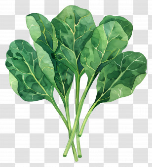 Spinach - Fresh Green Spinach Leaves Illustration Transparent PNG