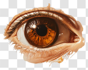 Realistic Eye - Realistic Brown Eye Illustration Transparent PNG