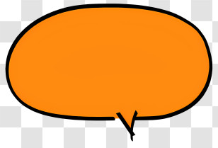 Speech Bubble - Simple Orange Speech Bubble Transparent PNG