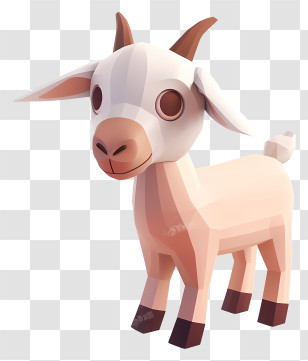 Cartoon Goat - Cute Cartoon Goat Illustration Transparent PNG